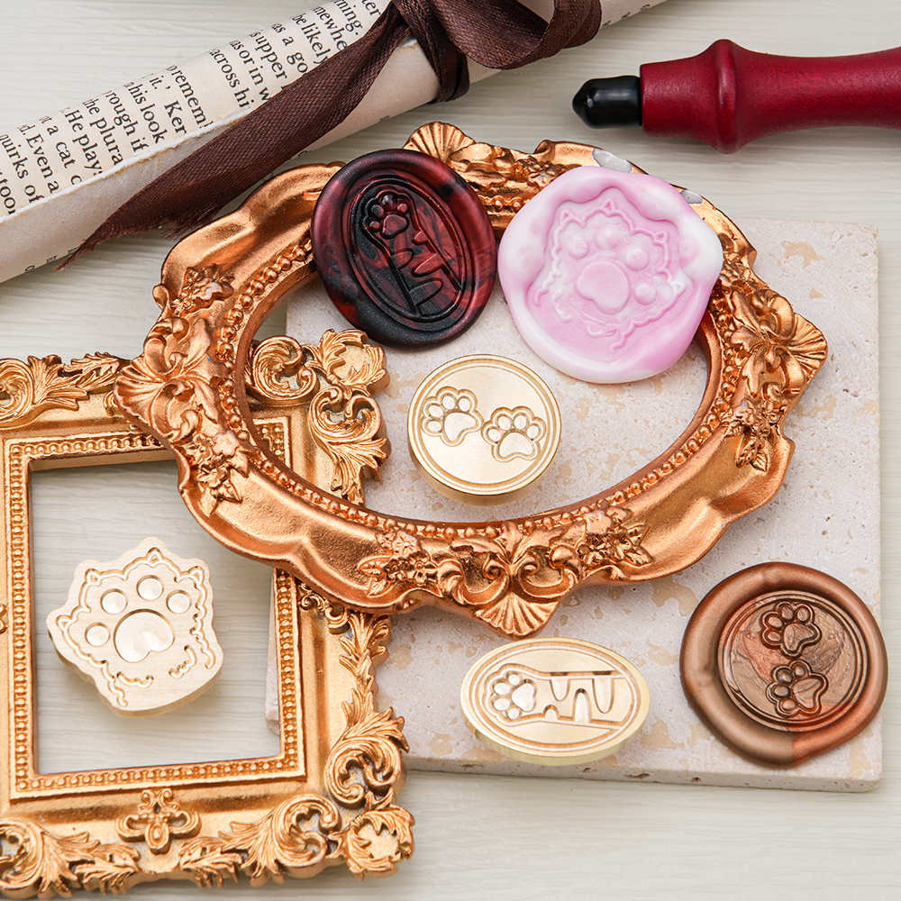 Wax Seal Stamp Kit - Cat Paw Wax Seal Stamp Kit
