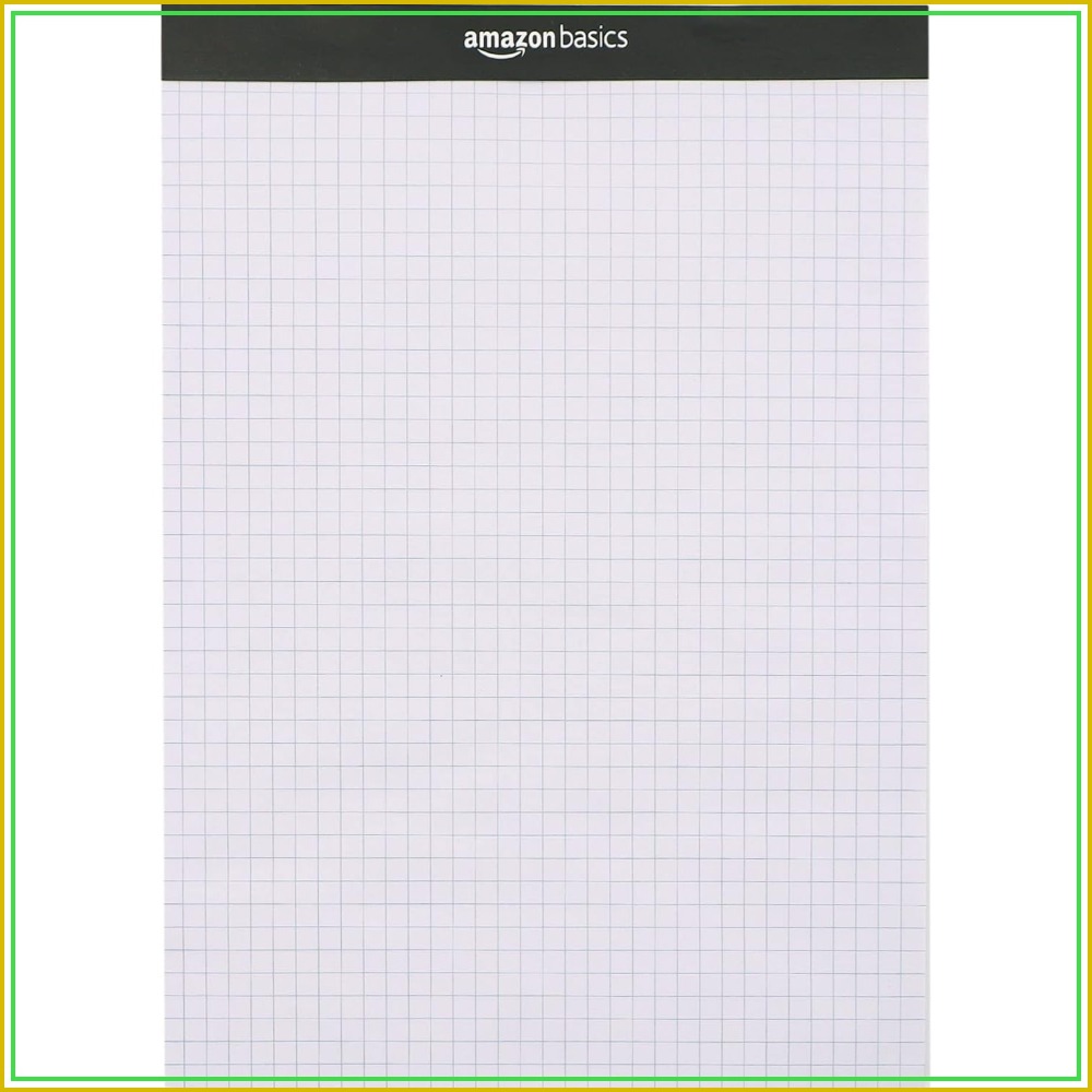 Graph Paper Pad - Quad-Ruled Graph Paper Pad, 8.5x11.75 Inches,