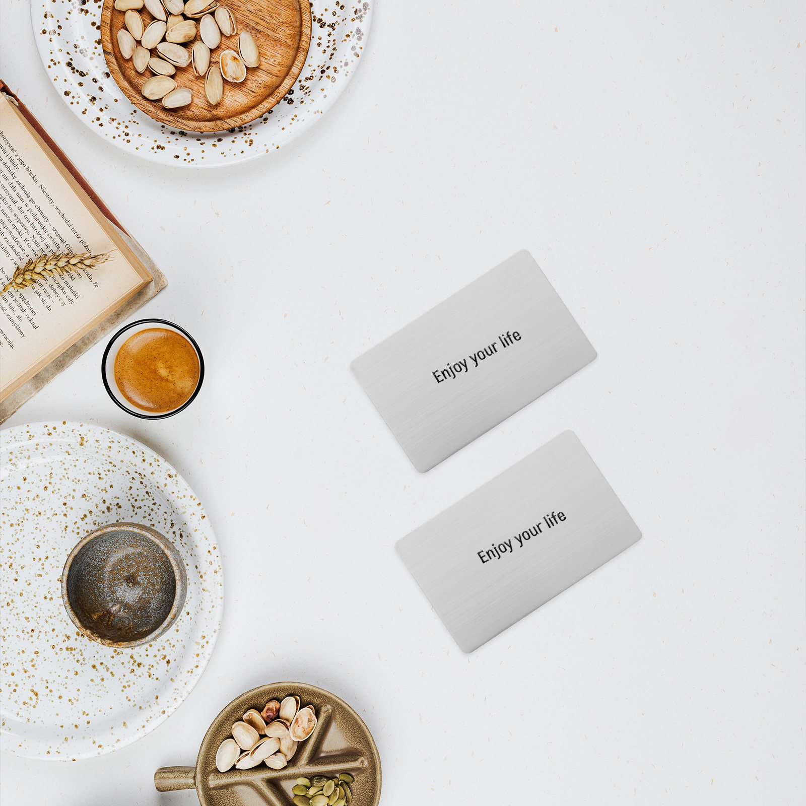 Desk Name Plate - 5Pcs Stainless Steel Blank Name Plates