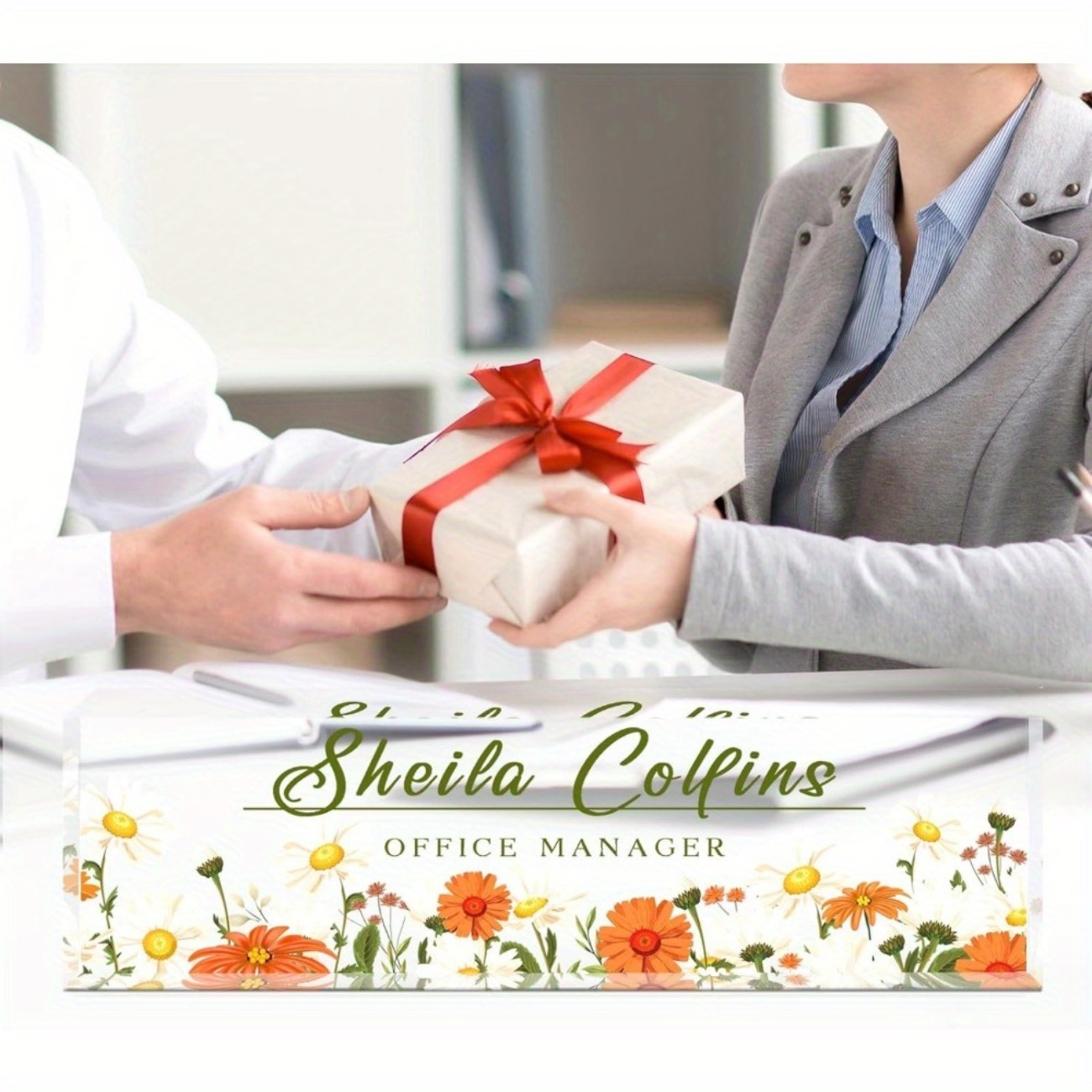 Personalized Acrylic Desk Name - Desk Name Plate reseña y precio