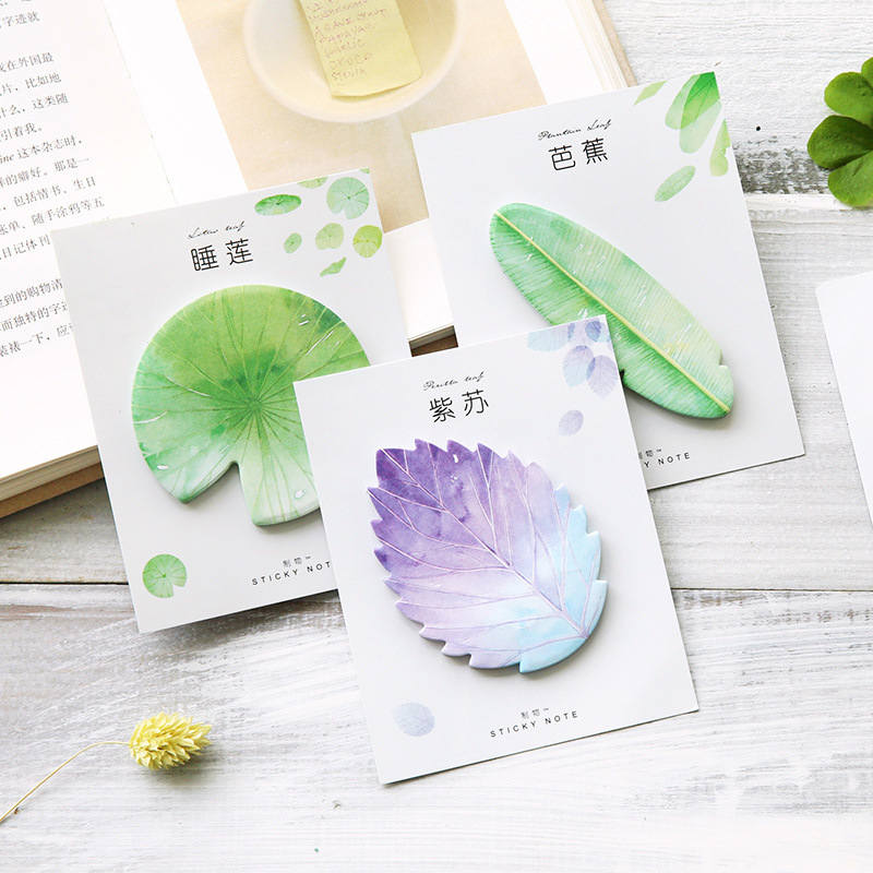 30 Pcs Leaf Sticky notes Plann - Office Stationery Supply List reseña y precio