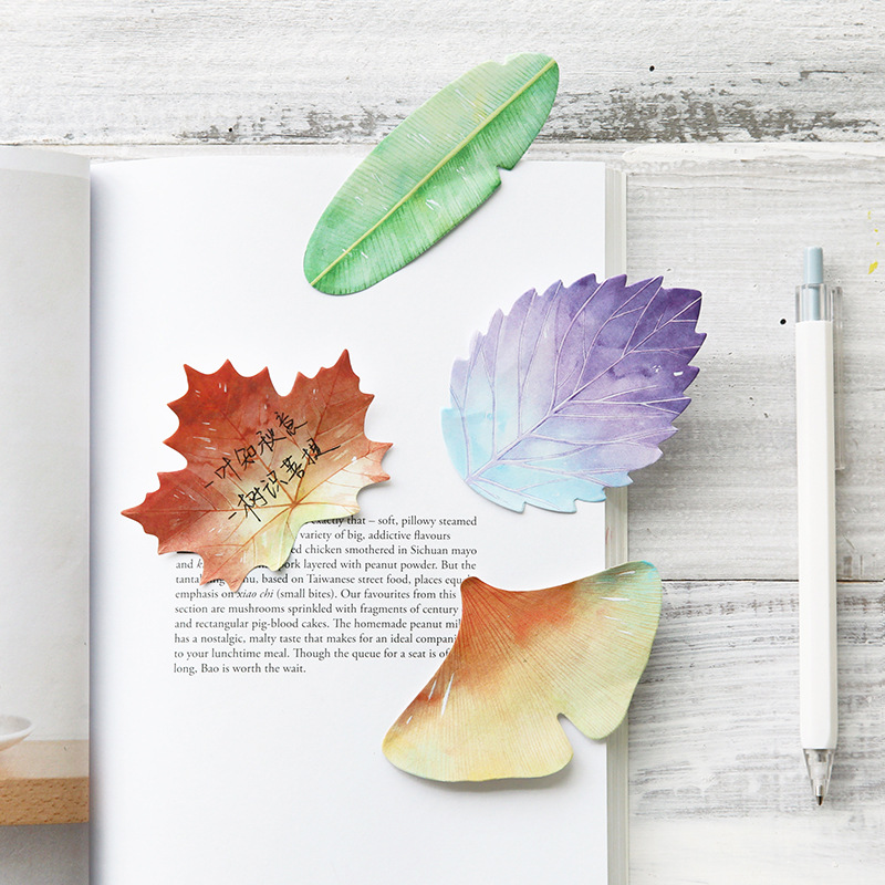 30 Pcs Leaf Sticky notes Plann - Office Stationery Supply List reseña y precio