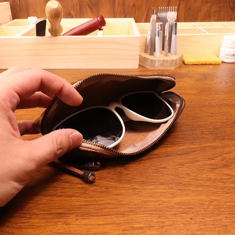 Cowhide pen bag for men vintag - Tan Stationery & Office Supply reseña y precio