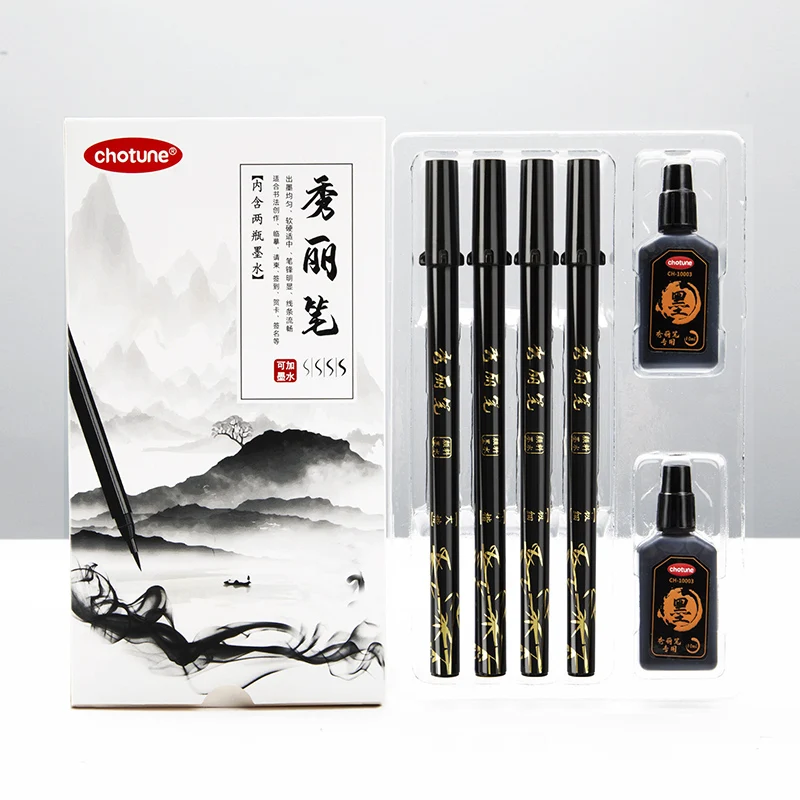 Brush Lettering Pens Set Black - Fountain Pen Ink reseña y precio