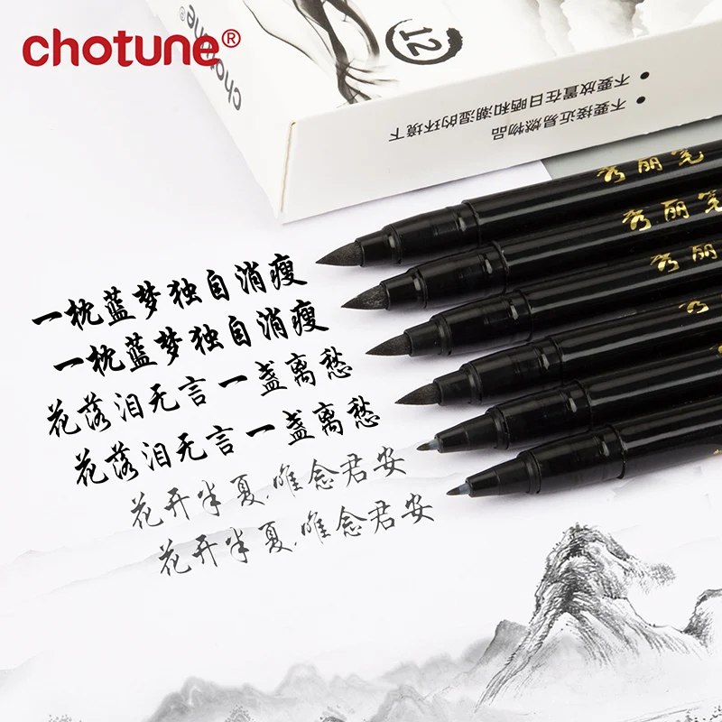 Brush Lettering Pens Set Black - Fountain Pen Ink reseña y precio