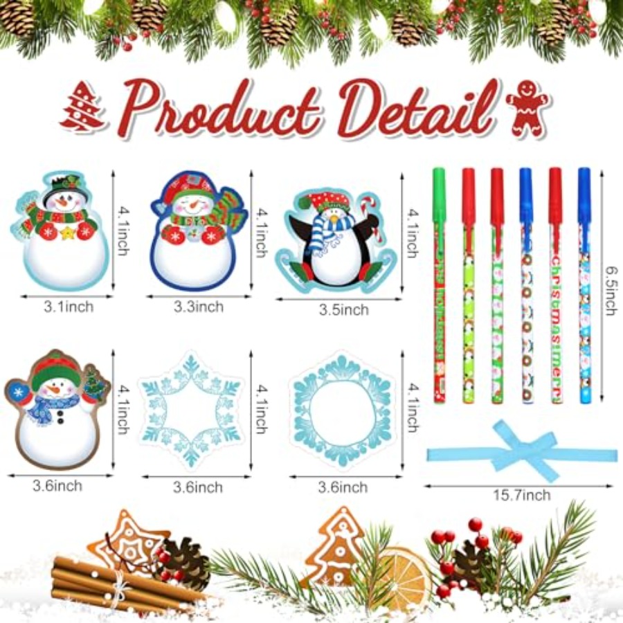 72 Pcs Christmas Notepads with - Memo Pad Sticky reseña y precio