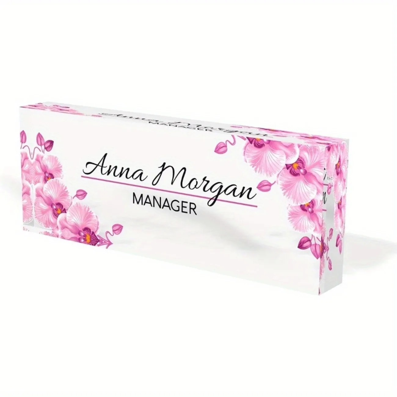 Custom 2D Flat Acrylic Desk Na - Desk Name Plate reseña y precio