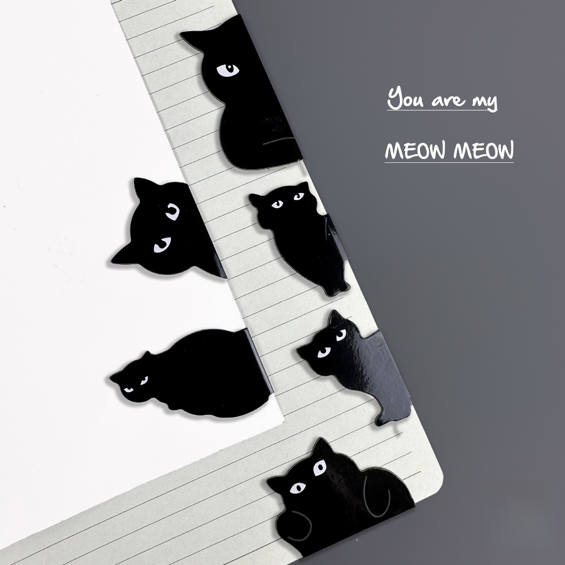 Cute Black Cat Magnetic Bookma - Bookmark Magnetic Clip reseña y precio