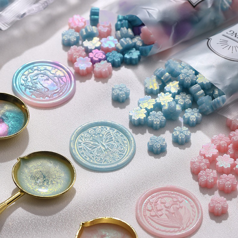 90pcs Mixed Color Glitter Saku - Wax Seal Stamp Kit reseña y precio