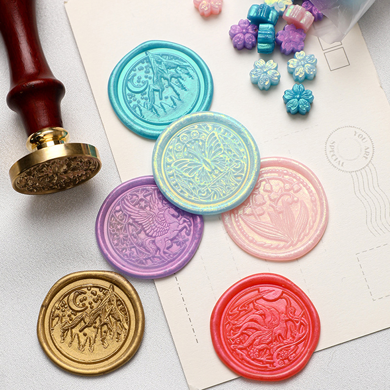 90pcs Mixed Color Glitter Saku - Wax Seal Stamp Kit reseña y precio