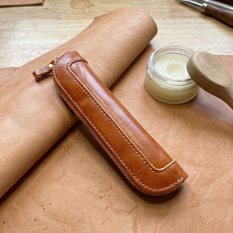 Vintage vegetable-tanned Leath - Tan Stationery & Office Supply reseña y precio