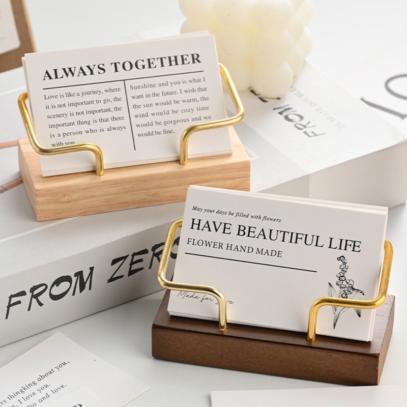 Wooden Business Card Holder Me - Desk Name Plate reseña y precio