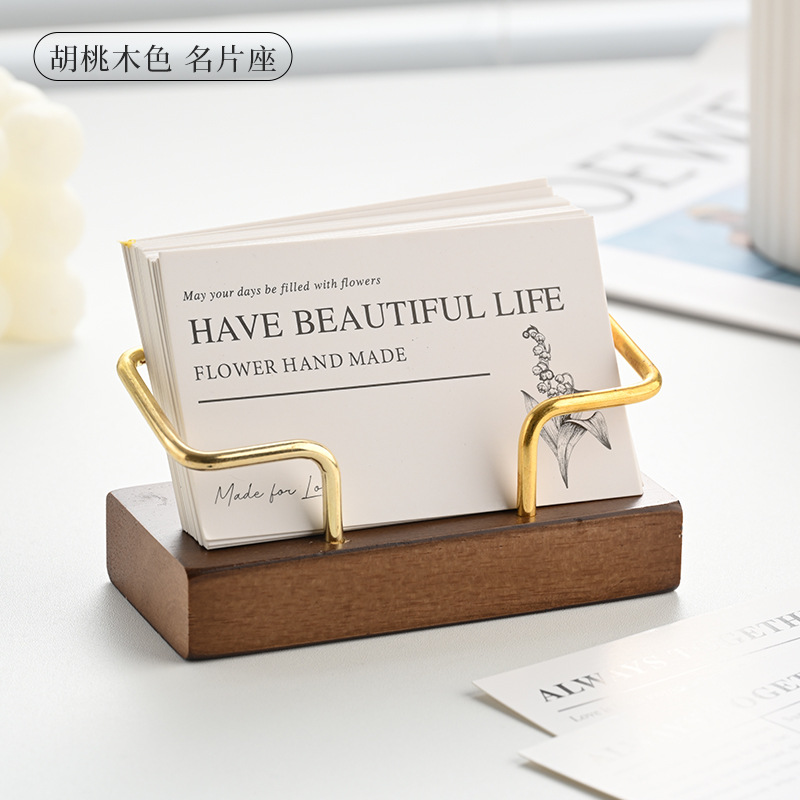 Wooden Business Card Holder Me - Desk Name Plate reseña y precio