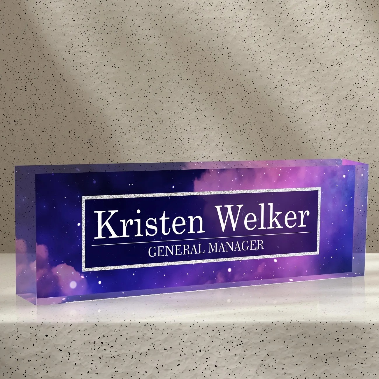 2D Flat Custom Acrylic Desk Na - Desk Name Plate reseña y precio