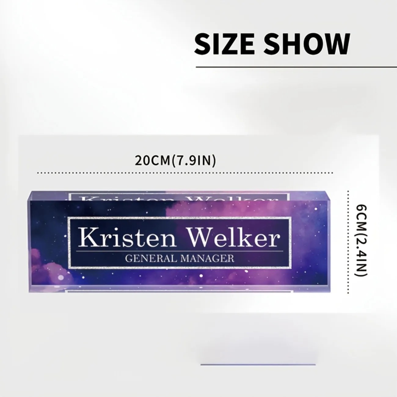 2D Flat Custom Acrylic Desk Na - Desk Name Plate reseña y precio