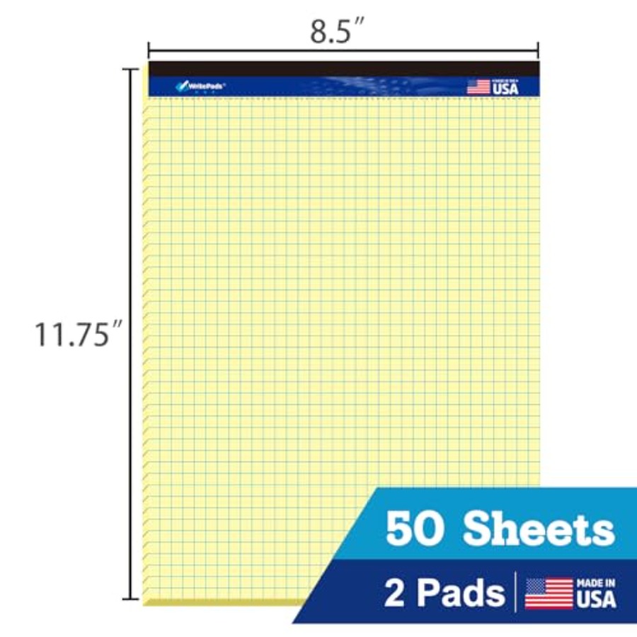 Graph Paper Pads 8.5 x 11, 4x4 - Graph Paper Pad reseña y precio