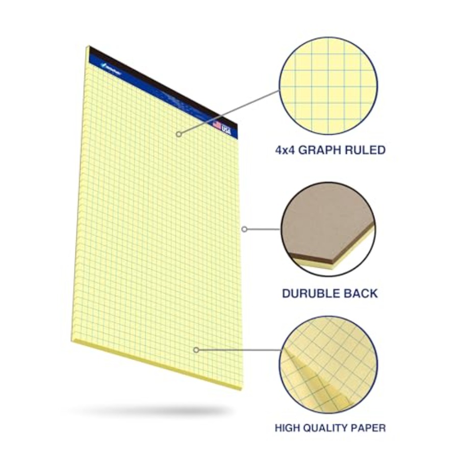 Graph Paper Pads 8.5 x 11, 4x4 - Graph Paper Pad reseña y precio