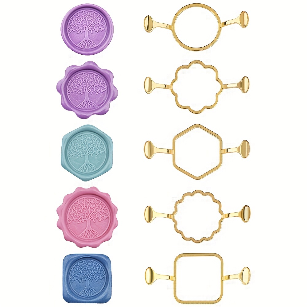 5-Pack Hexagon Square Metal Wa - Wax Seal Stamp Kit reseña y precio