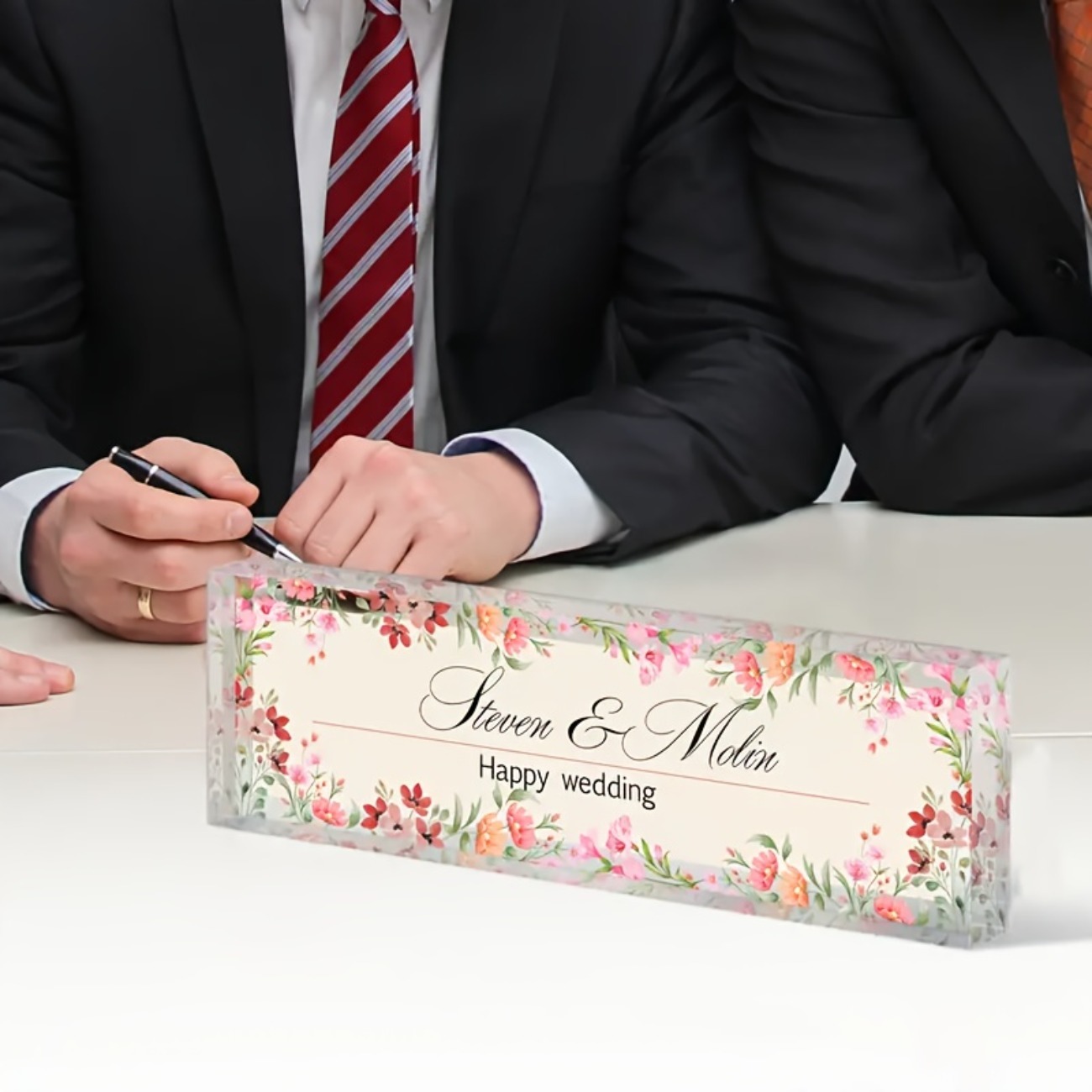 Personalized Acrylic Desk Name - Desk Name Plate reseña y precio