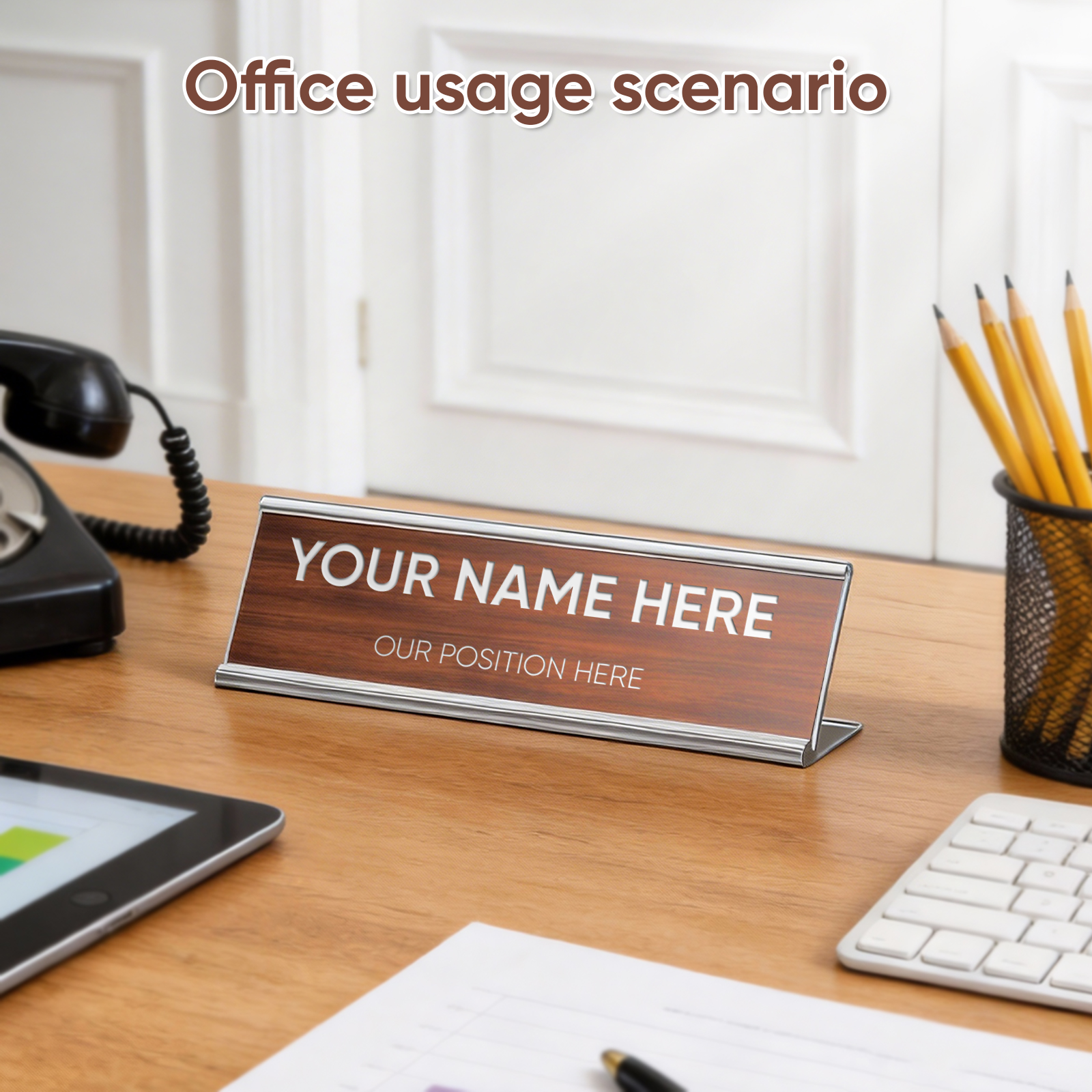 Free Personalized Custom Offic - Desk Name Plate reseña y precio