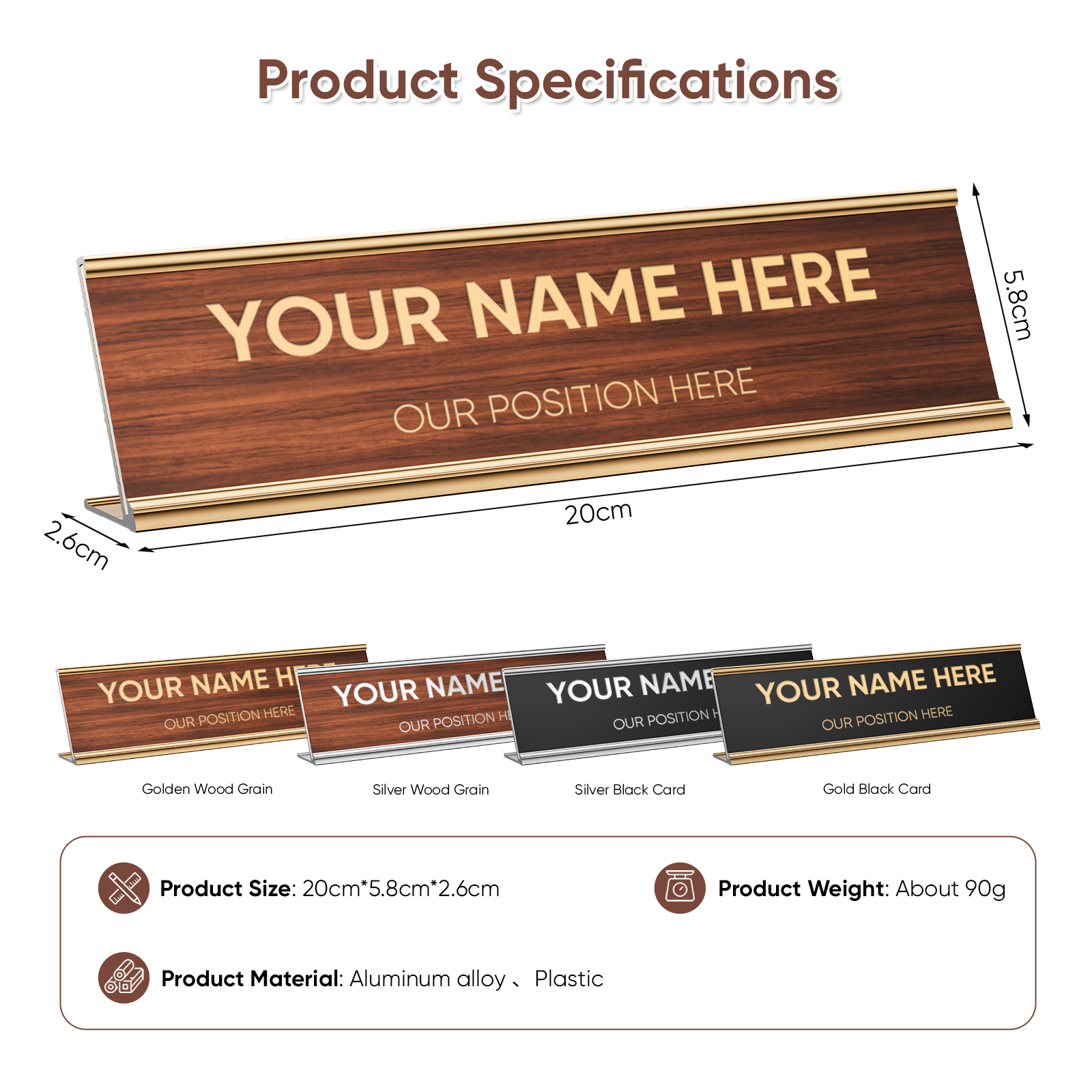 Free Personalized Custom Offic - Desk Name Plate reseña y precio