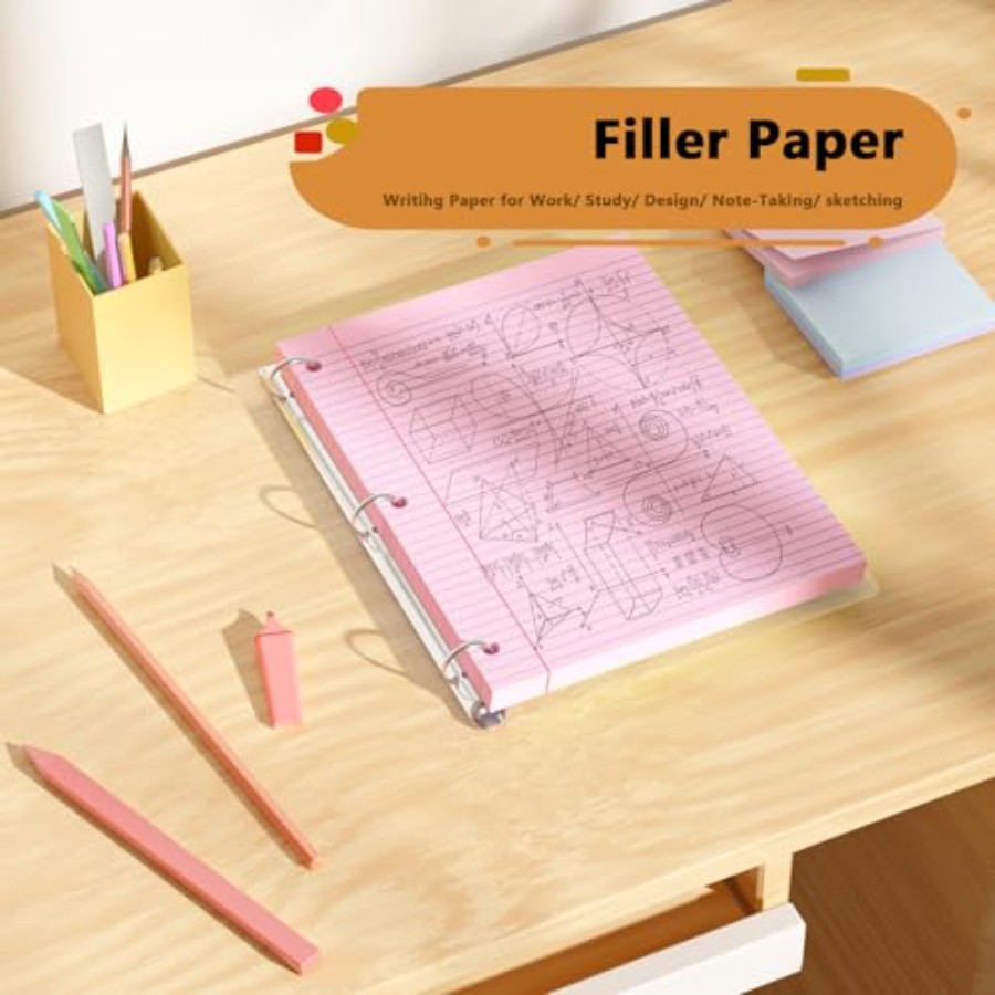 Loose Leaf Paper 00 Sheets Col - Paper Punch 3 Hole reseña y precio