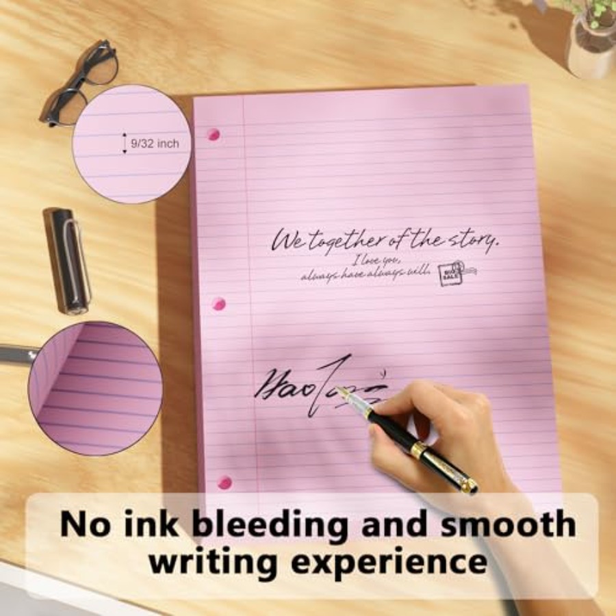 Loose Leaf Paper 00 Sheets Col - Paper Punch 3 Hole reseña y precio