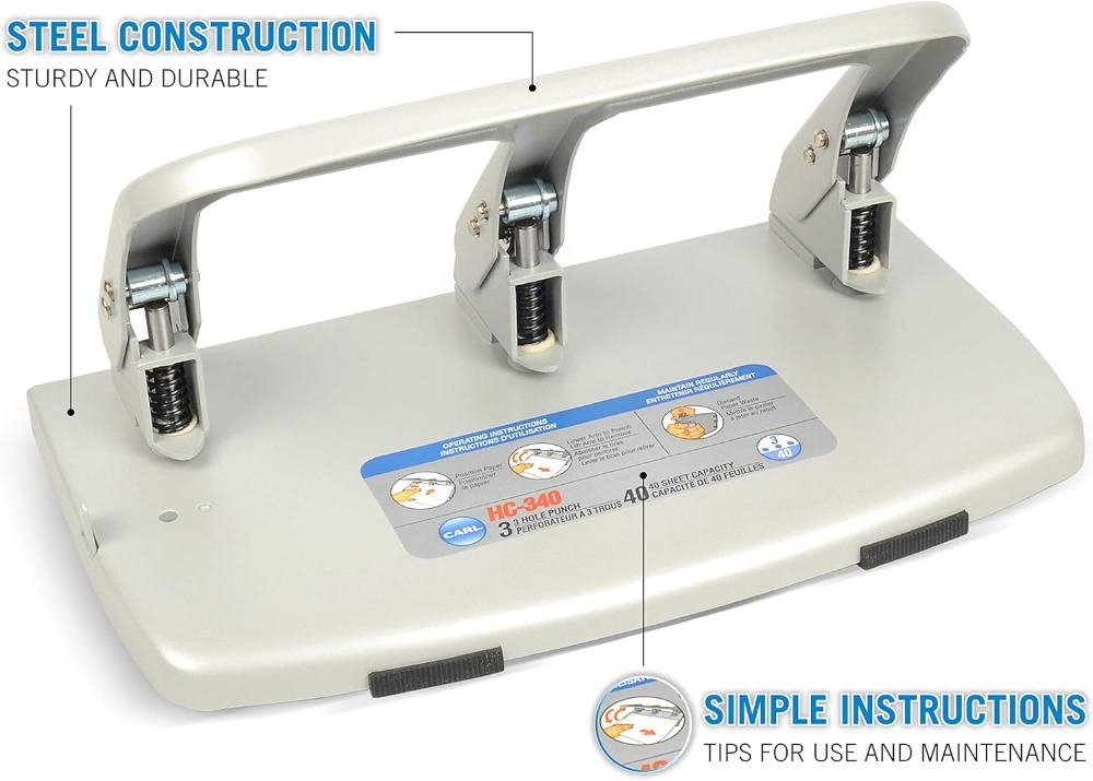 Medium-Duty 3 Hole Paper Punch - Paper Punch 3 Hole reseña y precio