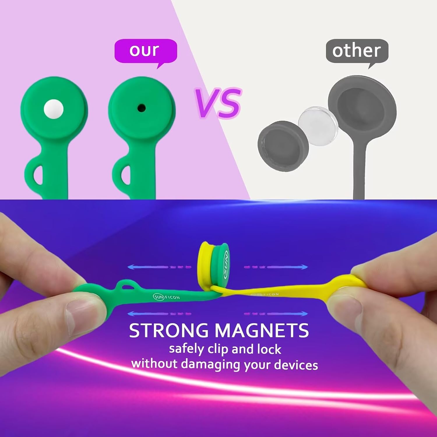 Magnetic Silicone Cable Ties 1 - Bookmark Magnetic Clip reseña y precio