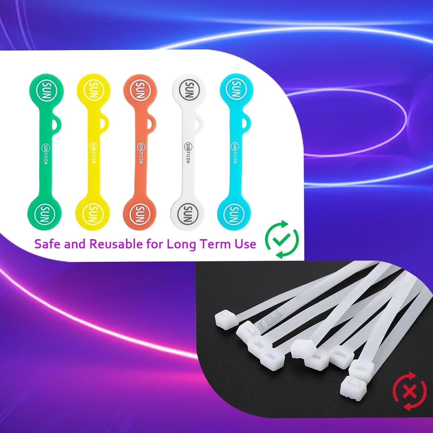 Magnetic Silicone Cable Ties 1 - Bookmark Magnetic Clip reseña y precio
