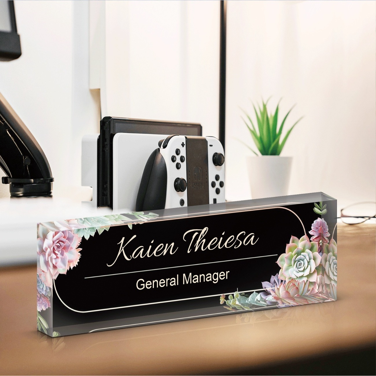 Custom Acrylic Desk Name Plate - Desk Name Plate reseña y precio