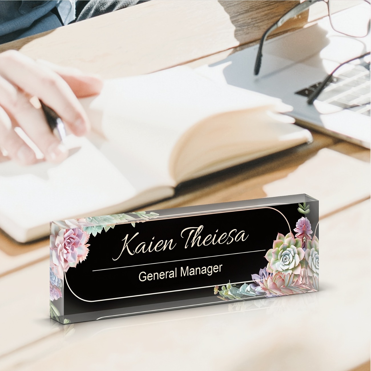 Custom Acrylic Desk Name Plate - Desk Name Plate reseña y precio