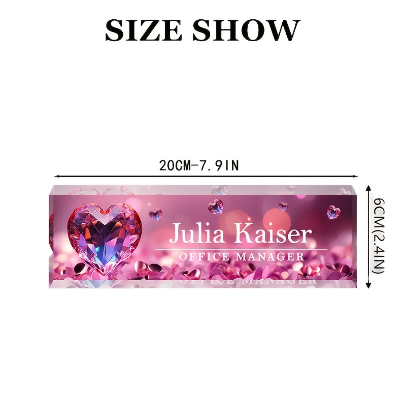 1pc Personalized Acrylic Desk  - Desk Name Plate reseña y precio
