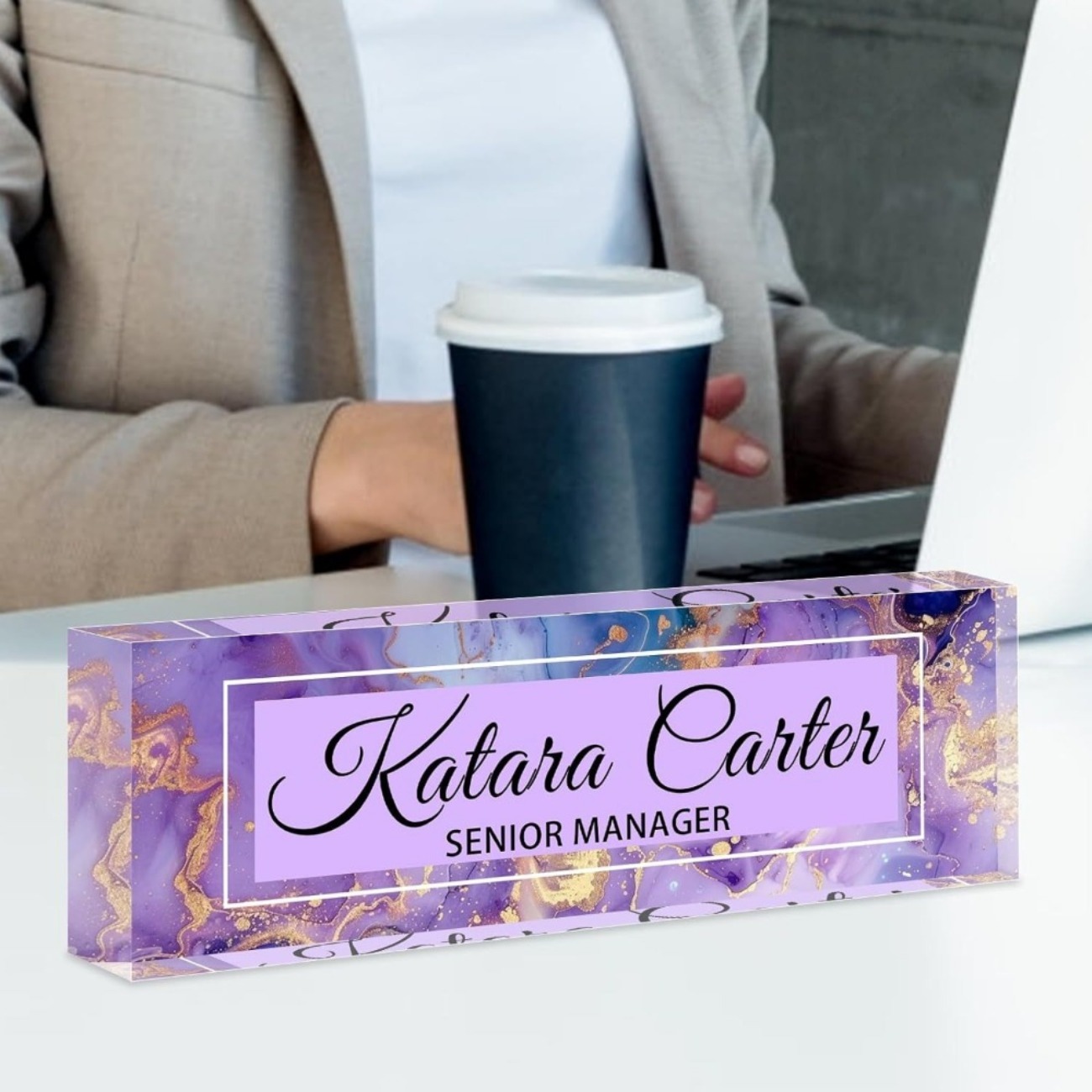 Custom Acrylic Desk Name Plate - Desk Name Plate reseña y precio