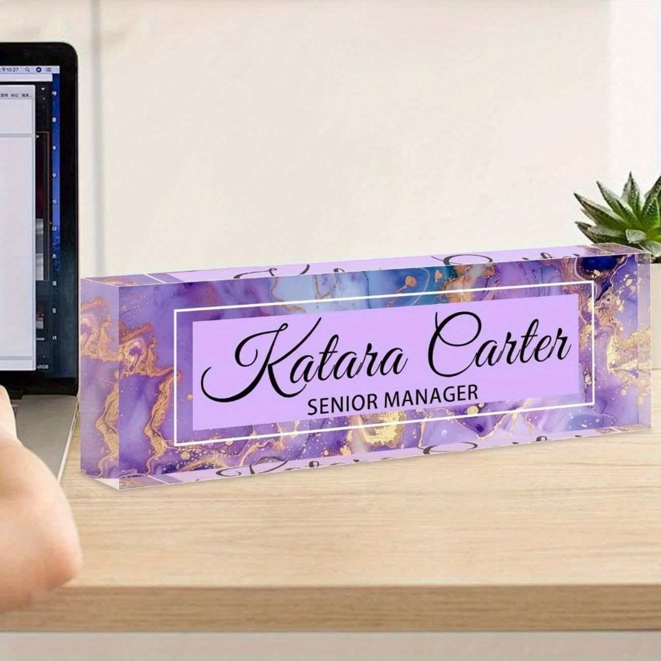 Custom Acrylic Desk Name Plate - Desk Name Plate reseña y precio