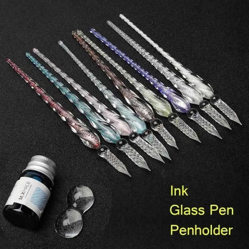 Colored Crystal Glass Dip Pen  - Fountain Pen Ink reseña y precio