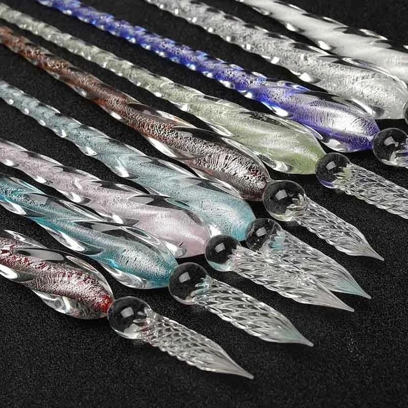 Colored Crystal Glass Dip Pen  - Fountain Pen Ink reseña y precio
