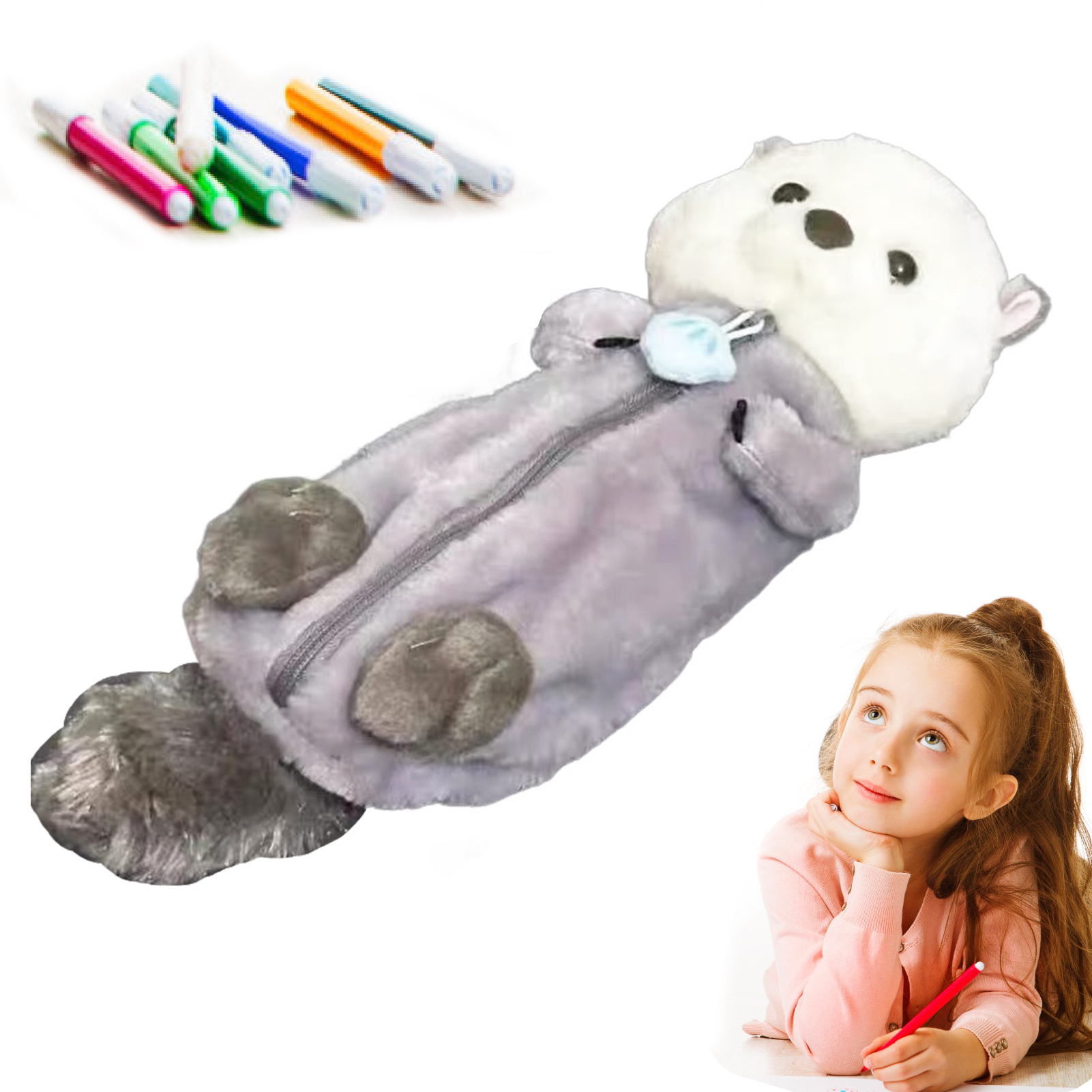 Creative Plush Toy Pencil Case - Stationery Supply reseña y precio