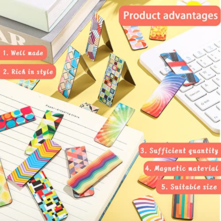 80 Pcs Optical Magnetic Bookma - Bookmark Magnetic Clip reseña y precio