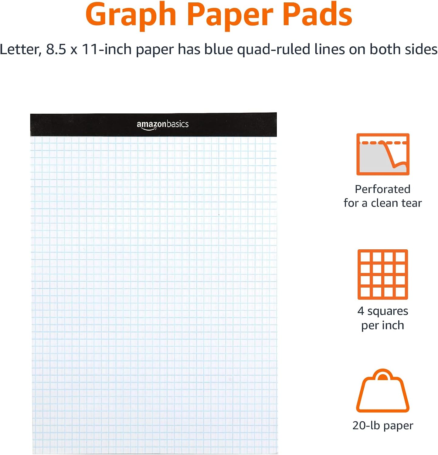 Quad-Ruled Graph Paper Pad, 4x - Graph Paper Pad reseña y precio