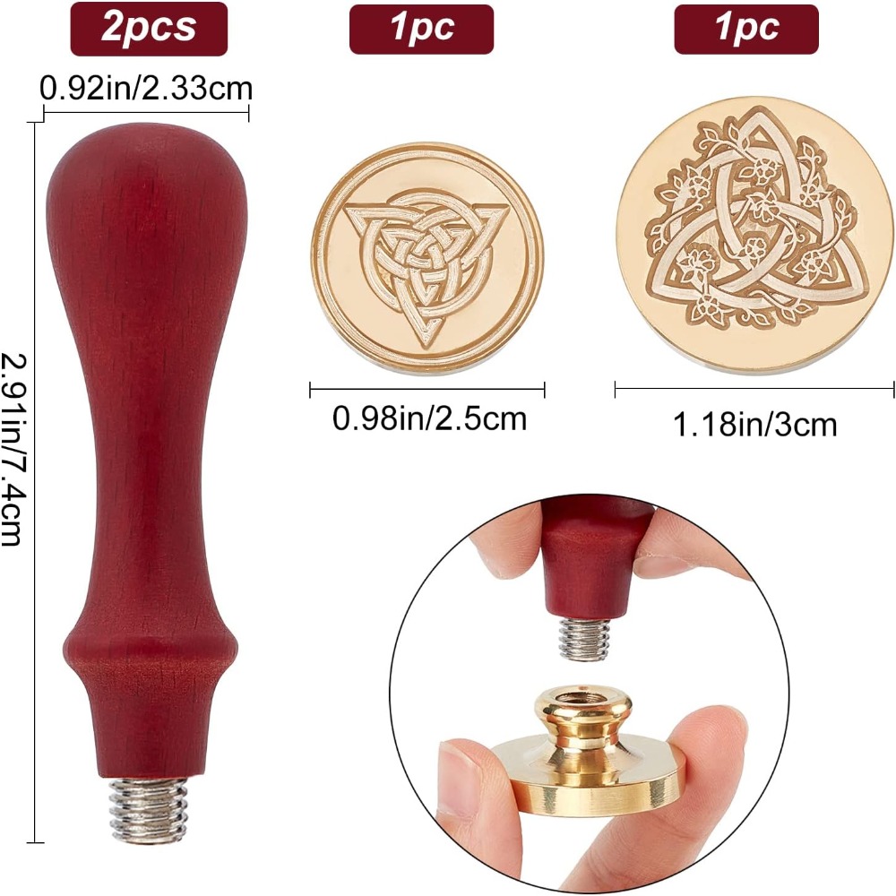 2 Set Celtic Knot Wax Seal Sta - Wax Seal Stamp Kit reseña y precio
