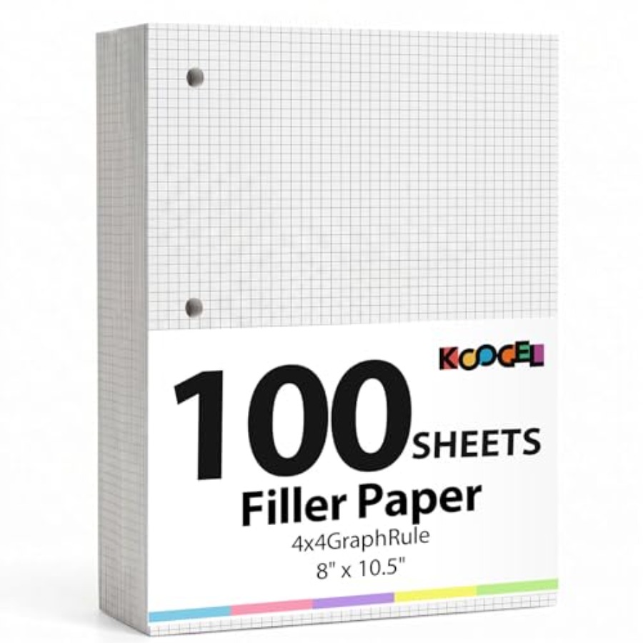 Graph Paper Filler Paper, 100  - Paper Punch 3 Hole reseña y precio