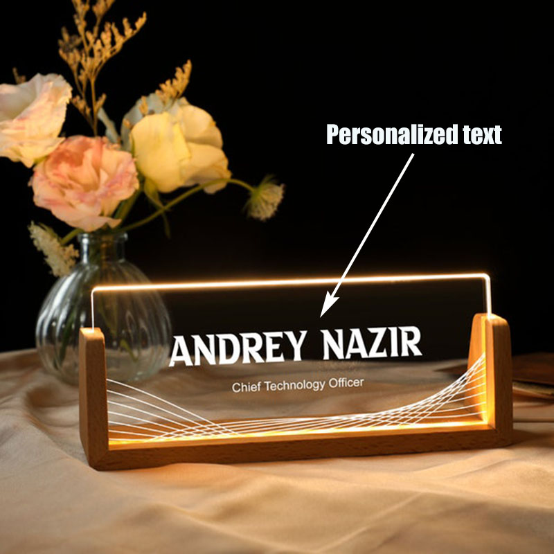 Customizable Personalized Ligh - Desk Name Plate reseña y precio