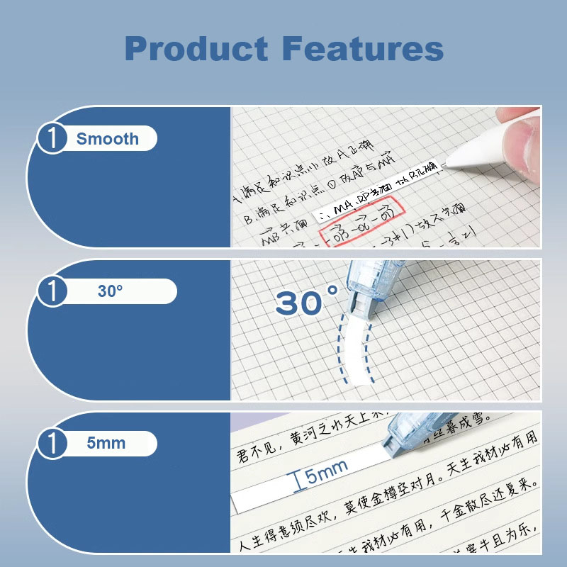 Press Correction Tape Set 5mm* - Correction Tape Roller reseña y precio