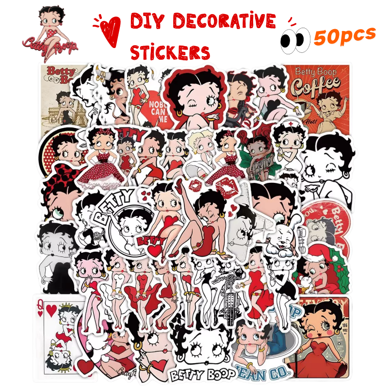 New 50PCS Betty Boop Sticker A - Memo Pad Sticky reseña y precio