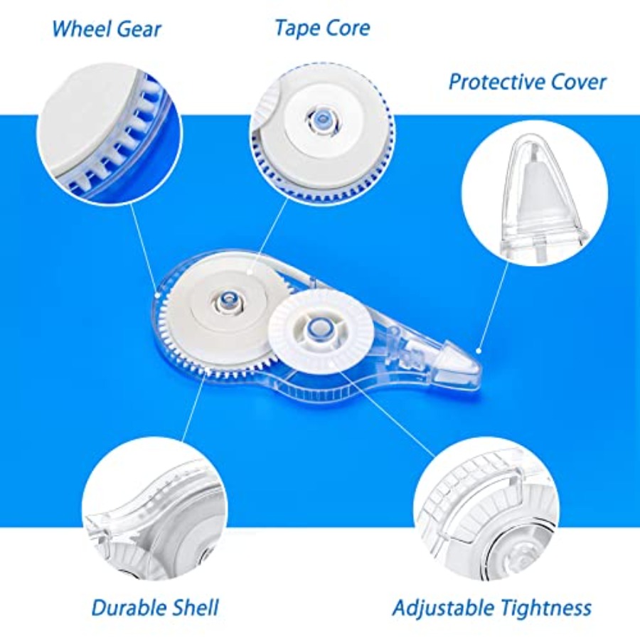 White Correction Tape 10 Pack, - Correction Tape Roller reseña y precio