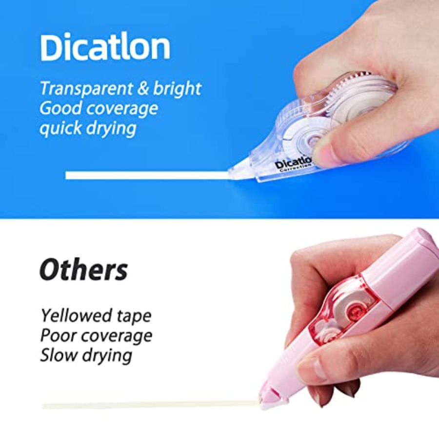 White Correction Tape 10 Pack, - Correction Tape Roller reseña y precio