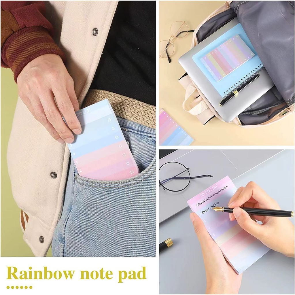 50 Pages Colorful Gradient Sti - Office Stationery Supply List reseña y precio