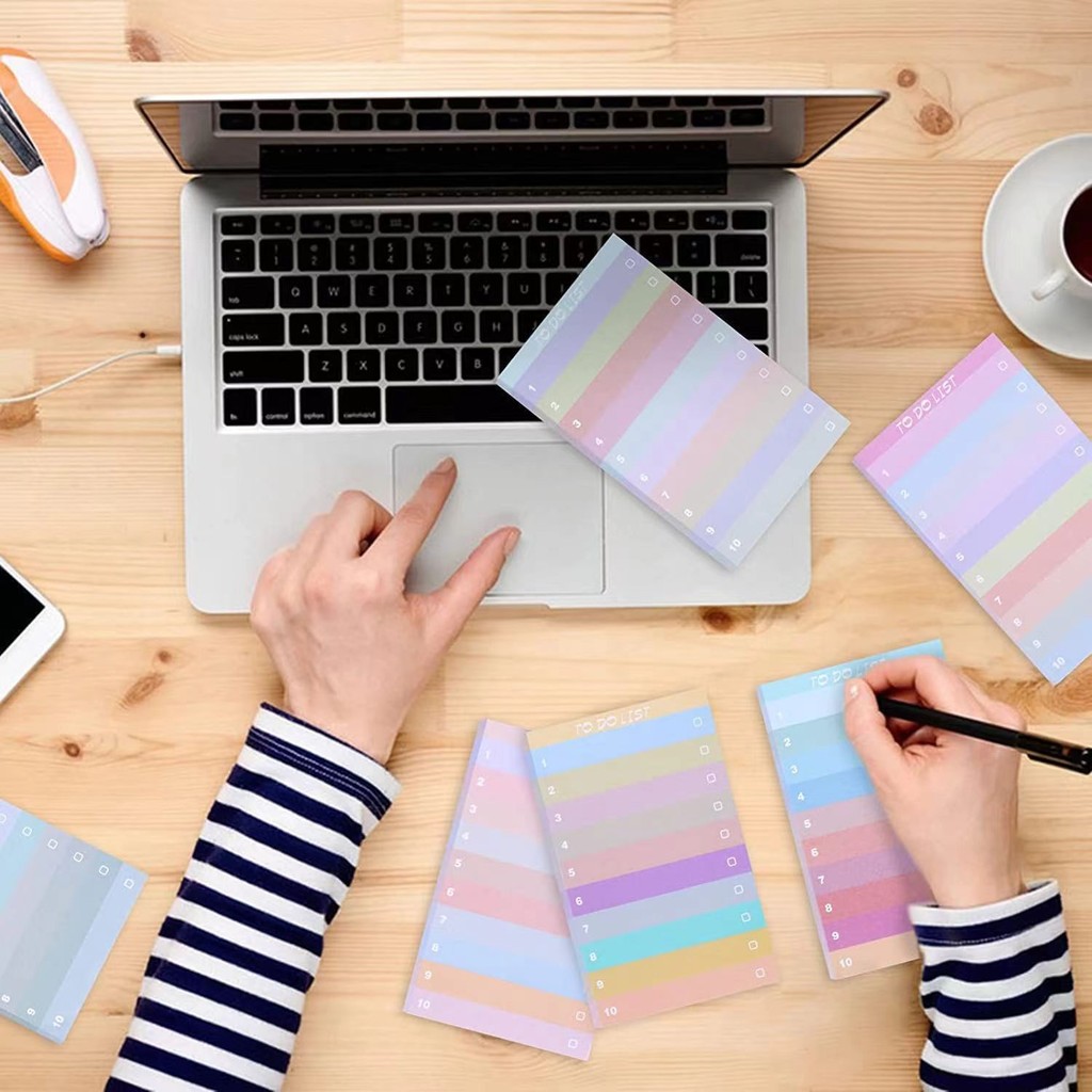 50 Pages Colorful Gradient Sti - Office Stationery Supply List reseña y precio