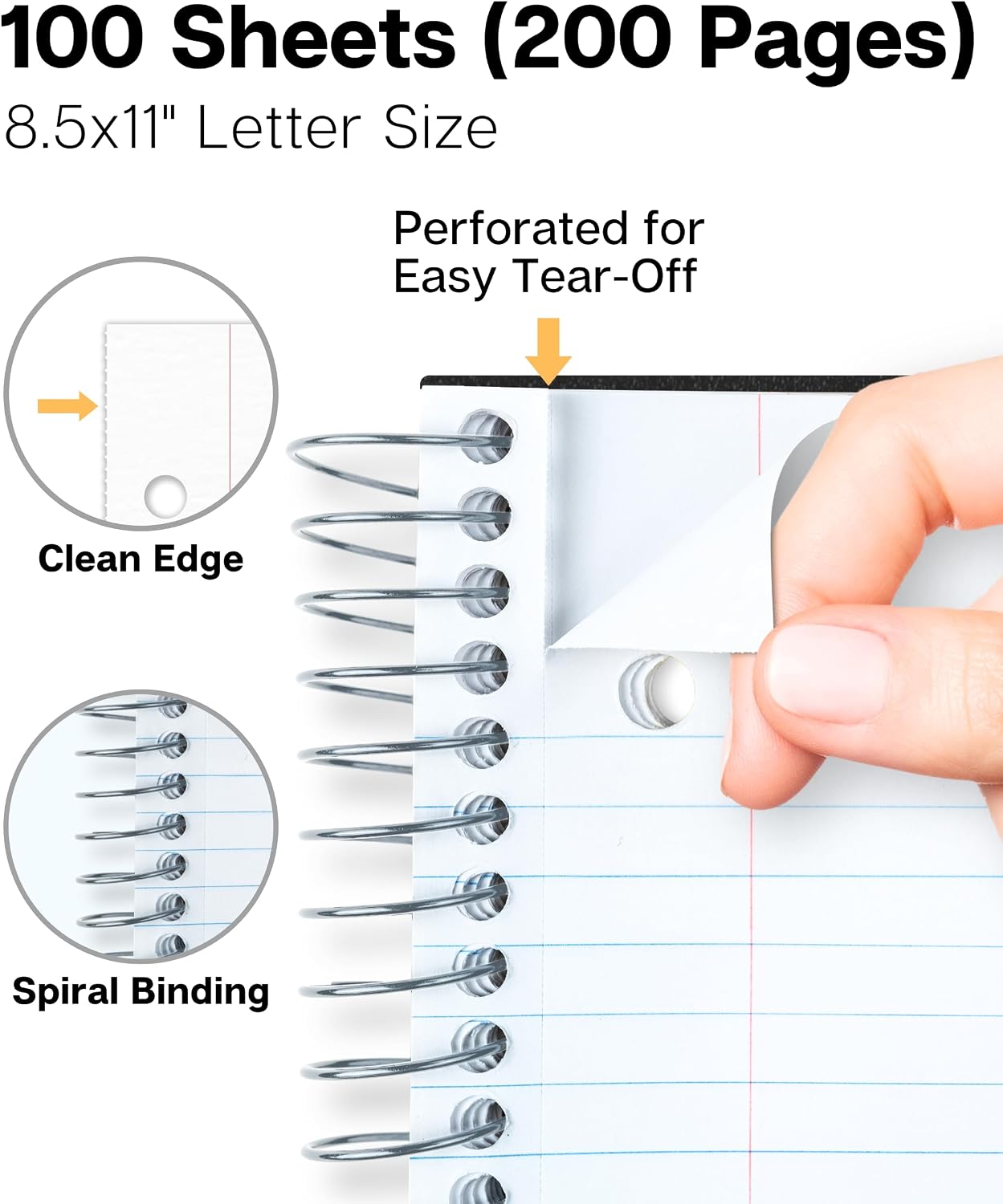 College Ruled Spiral Notebook  - Paper Punch 3 Hole reseña y precio